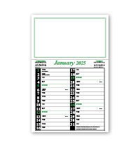 Appointment Memo Calendar - Green and Black