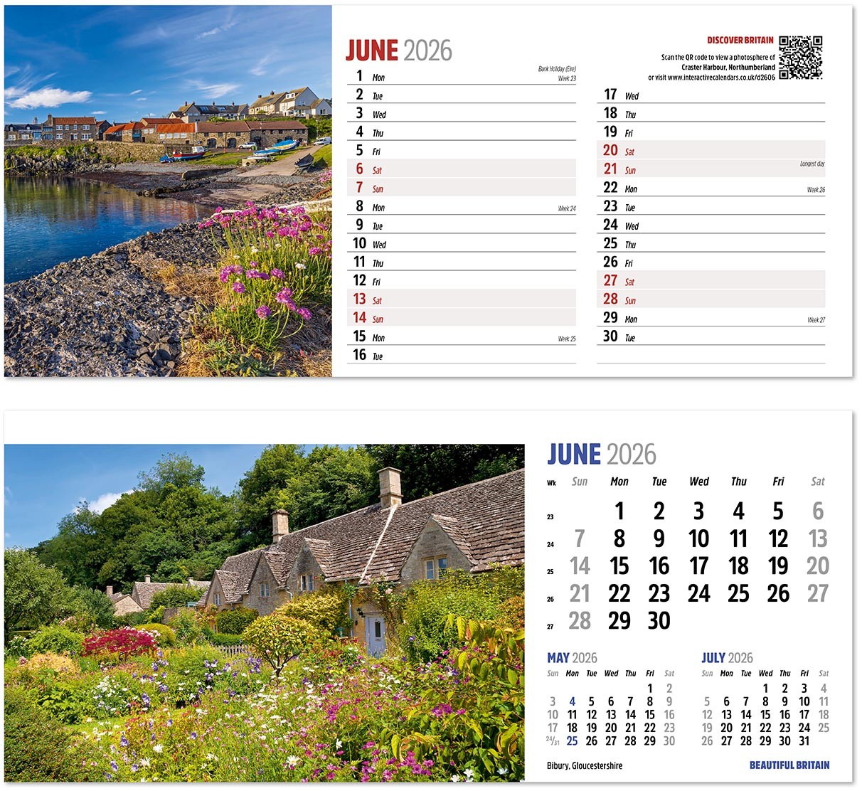 Discover Beautiful Britain Desk Calendar