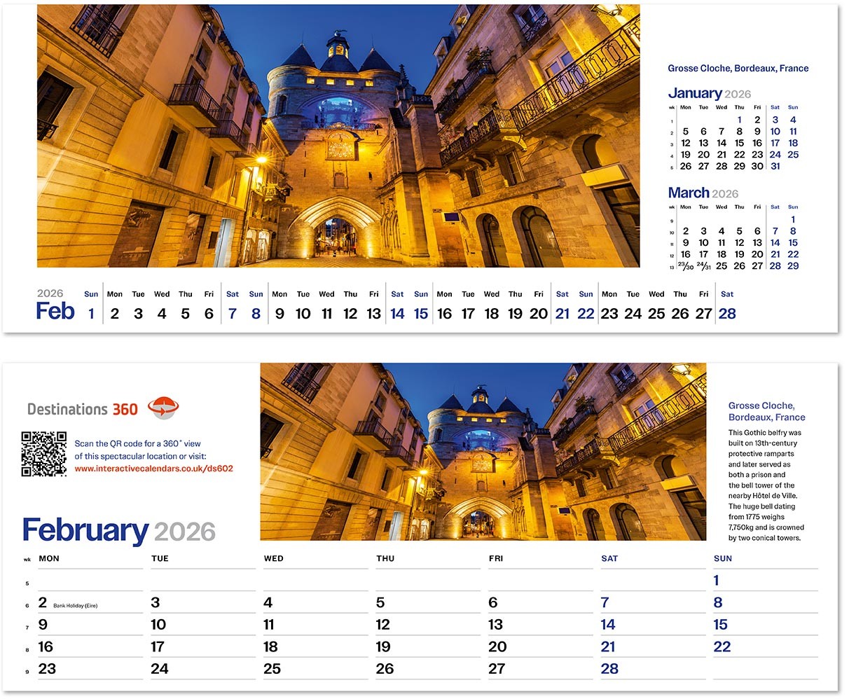Destinations360 Desk Calendar