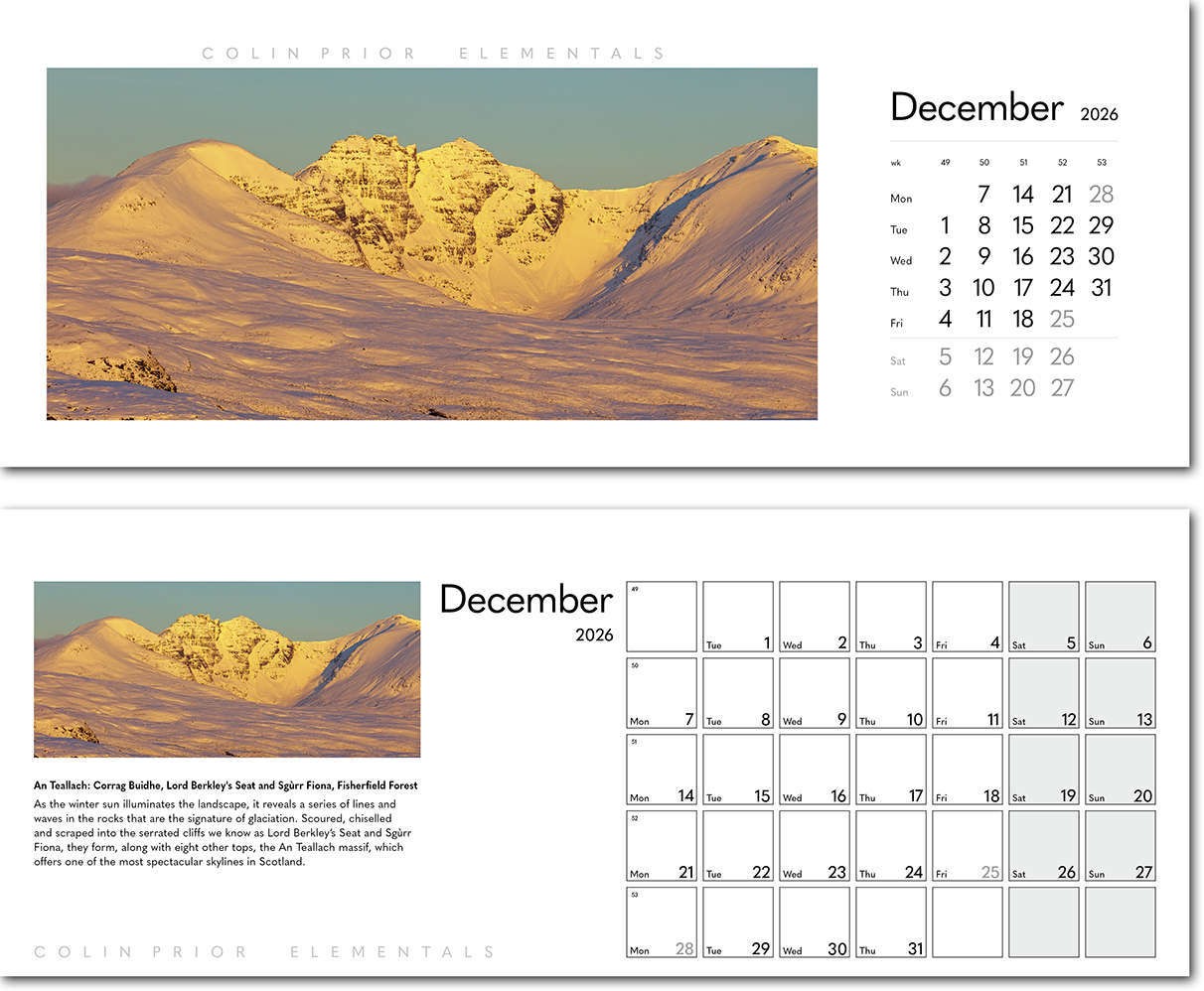 Colin Prior Elementals Premium Lined Easel Desk Calendar