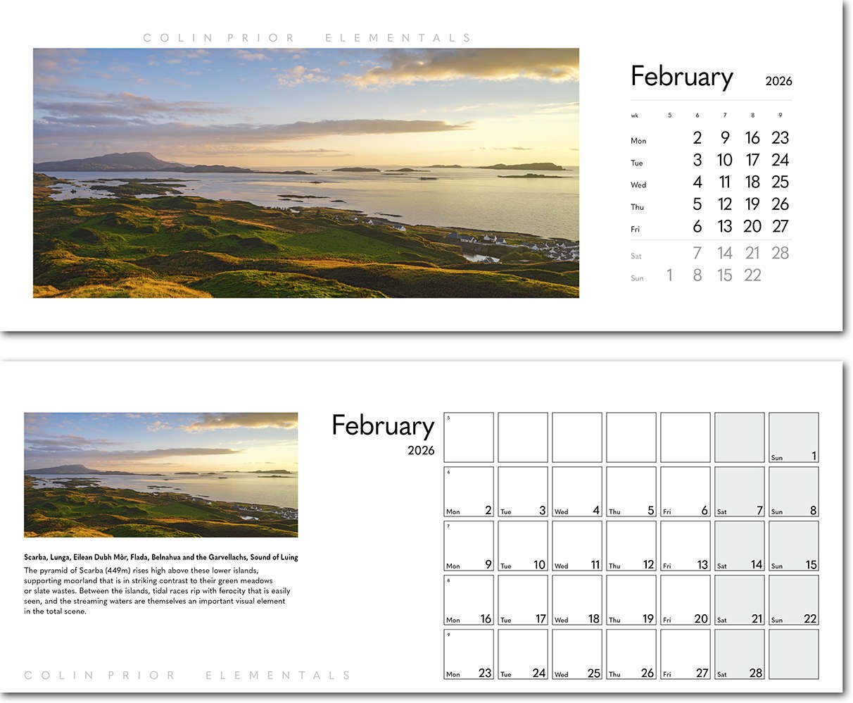 Colin Prior Elementals Premium Lined Easel Desk Calendar