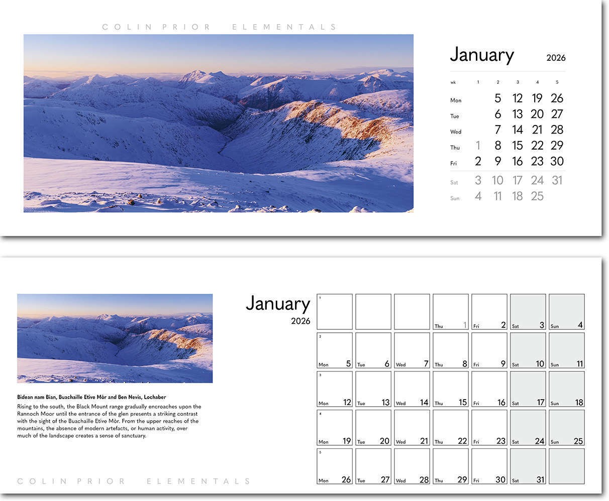 Colin Prior Elementals Premium Lined Easel Desk Calendar