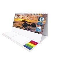 Deep Blue Note Station Desk Calendar