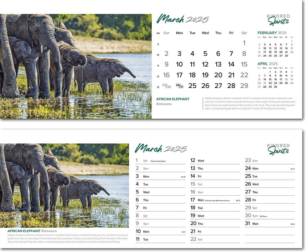 Kindred Spirits Task Station Desk Calendar