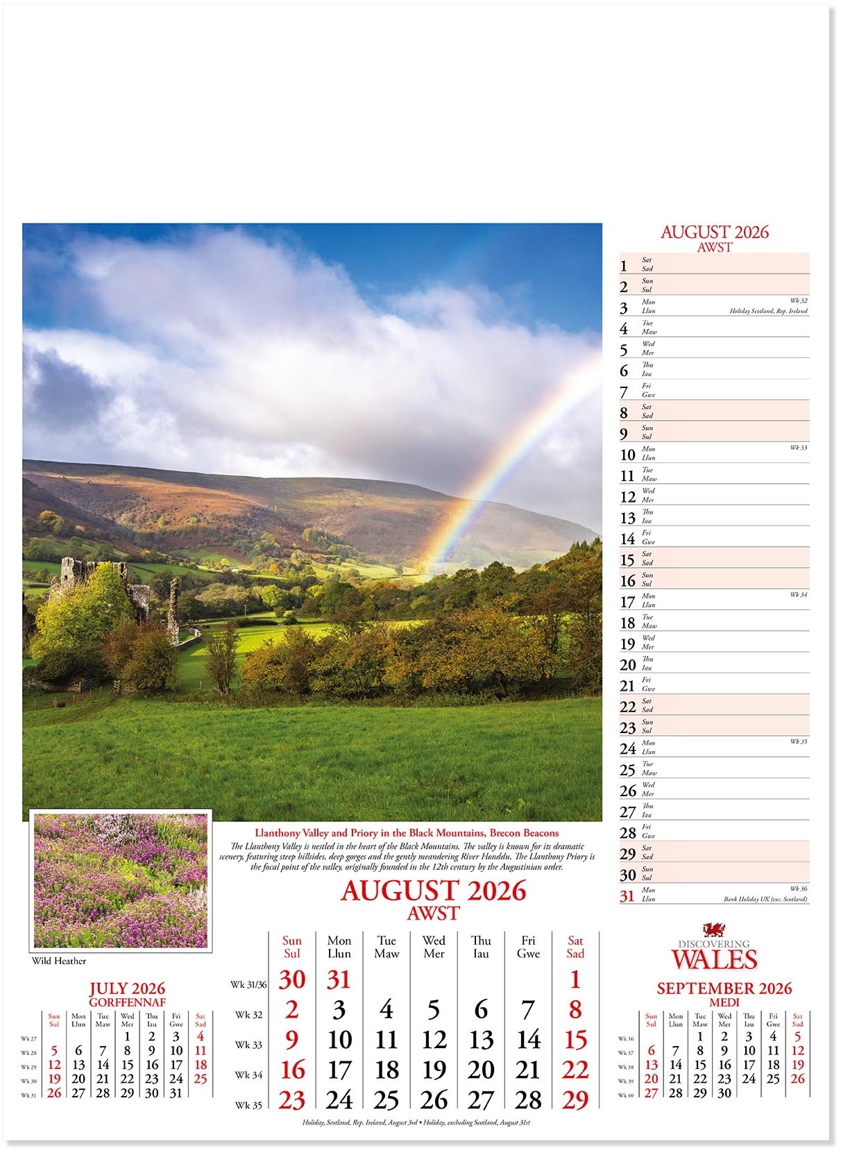 Discovering Wales Calendar