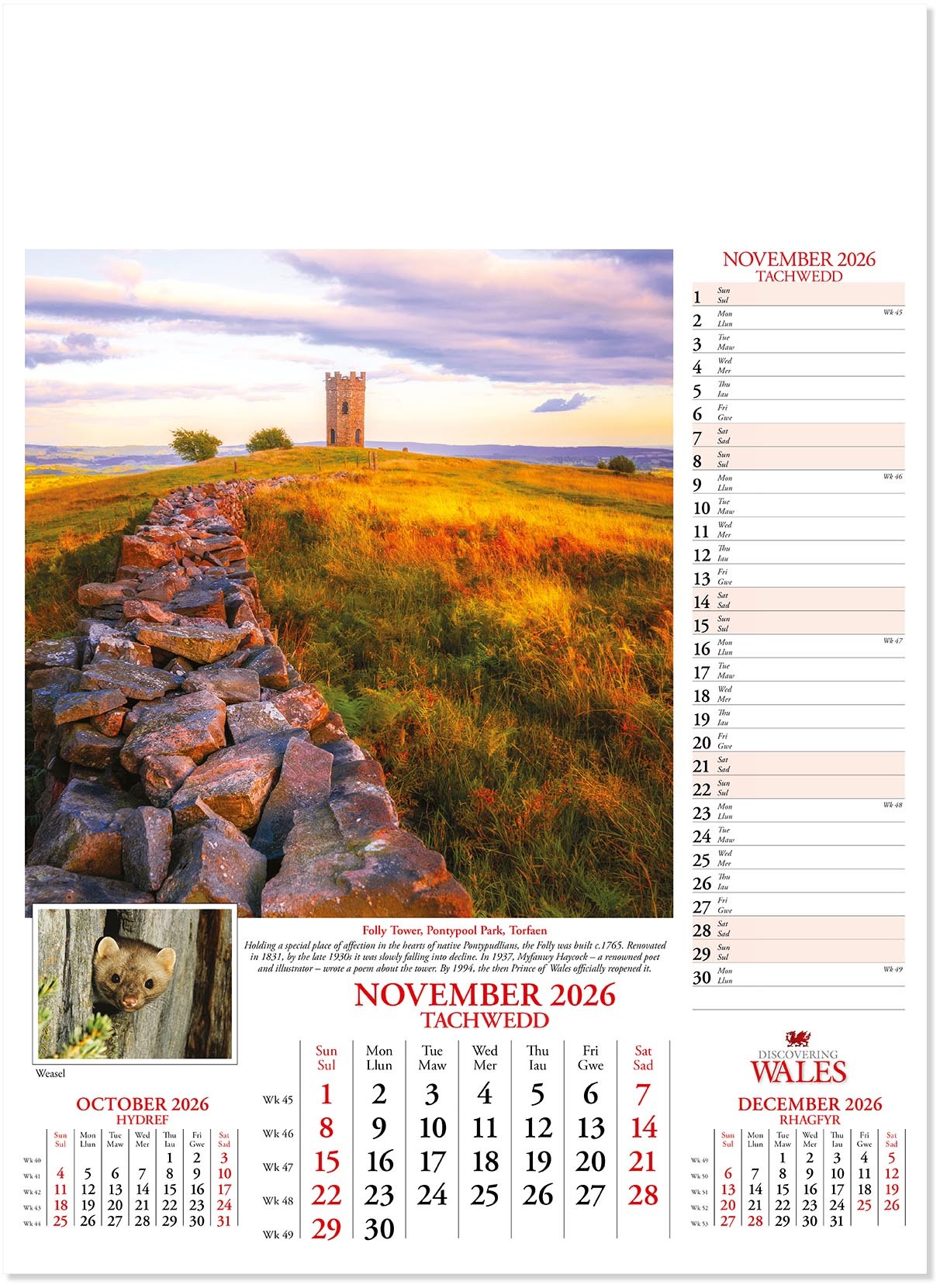 Discovering Wales Calendar