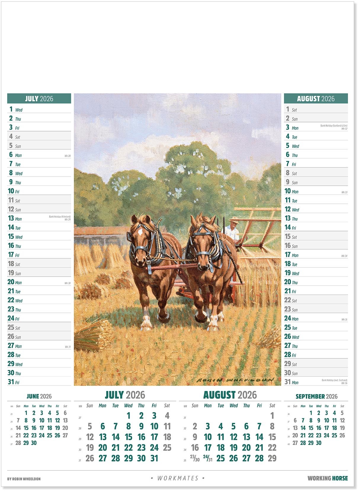 Working Horse Calendar
