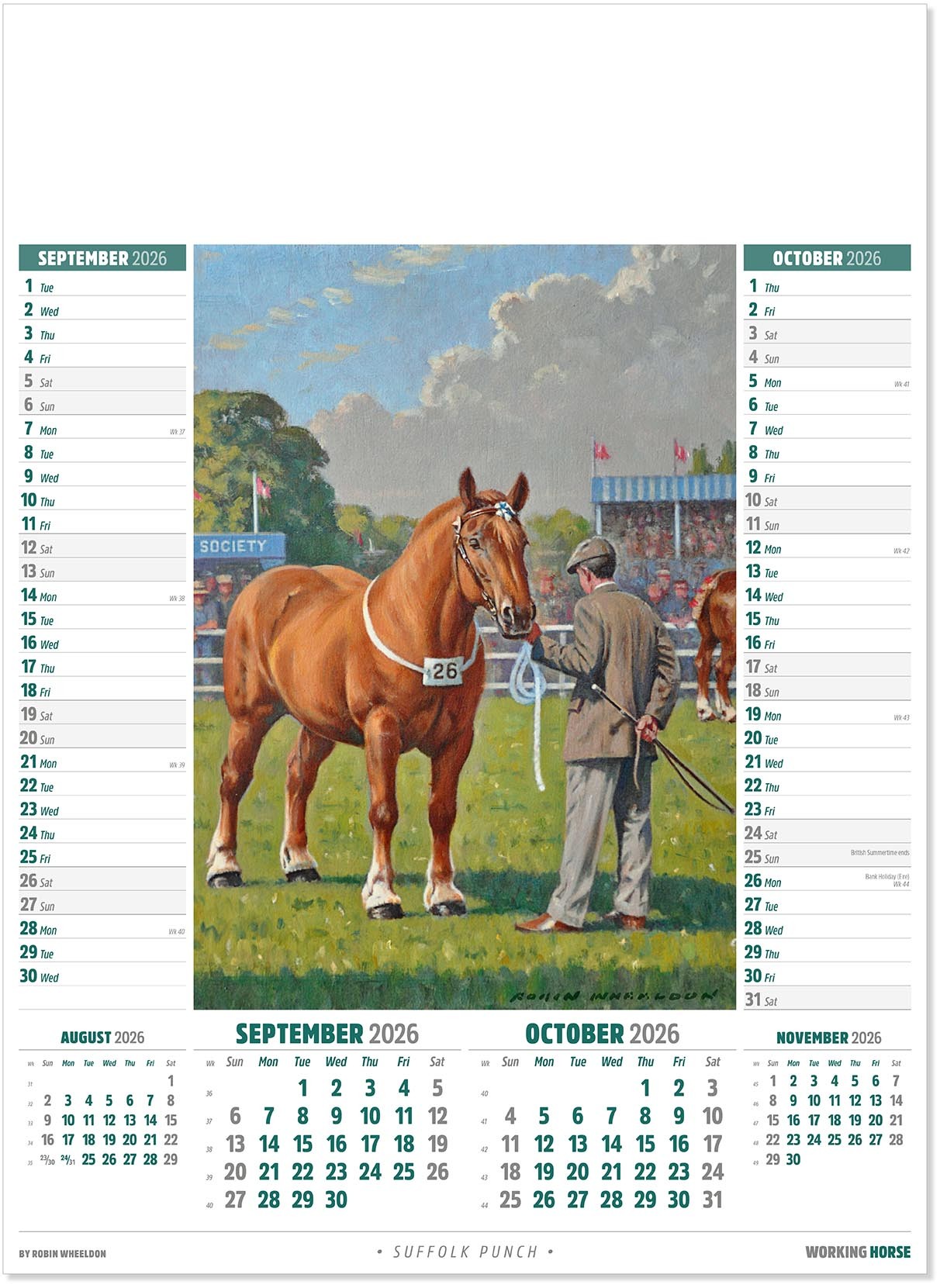 Working Horse Calendar