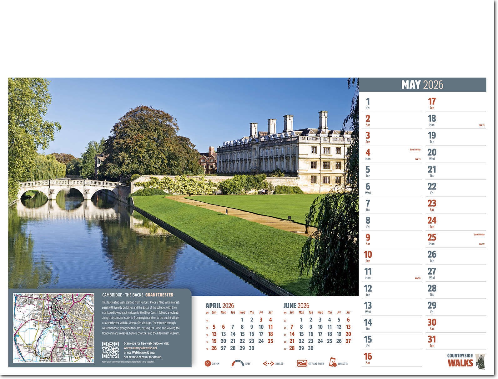 Countryside Walks Wall Calendar