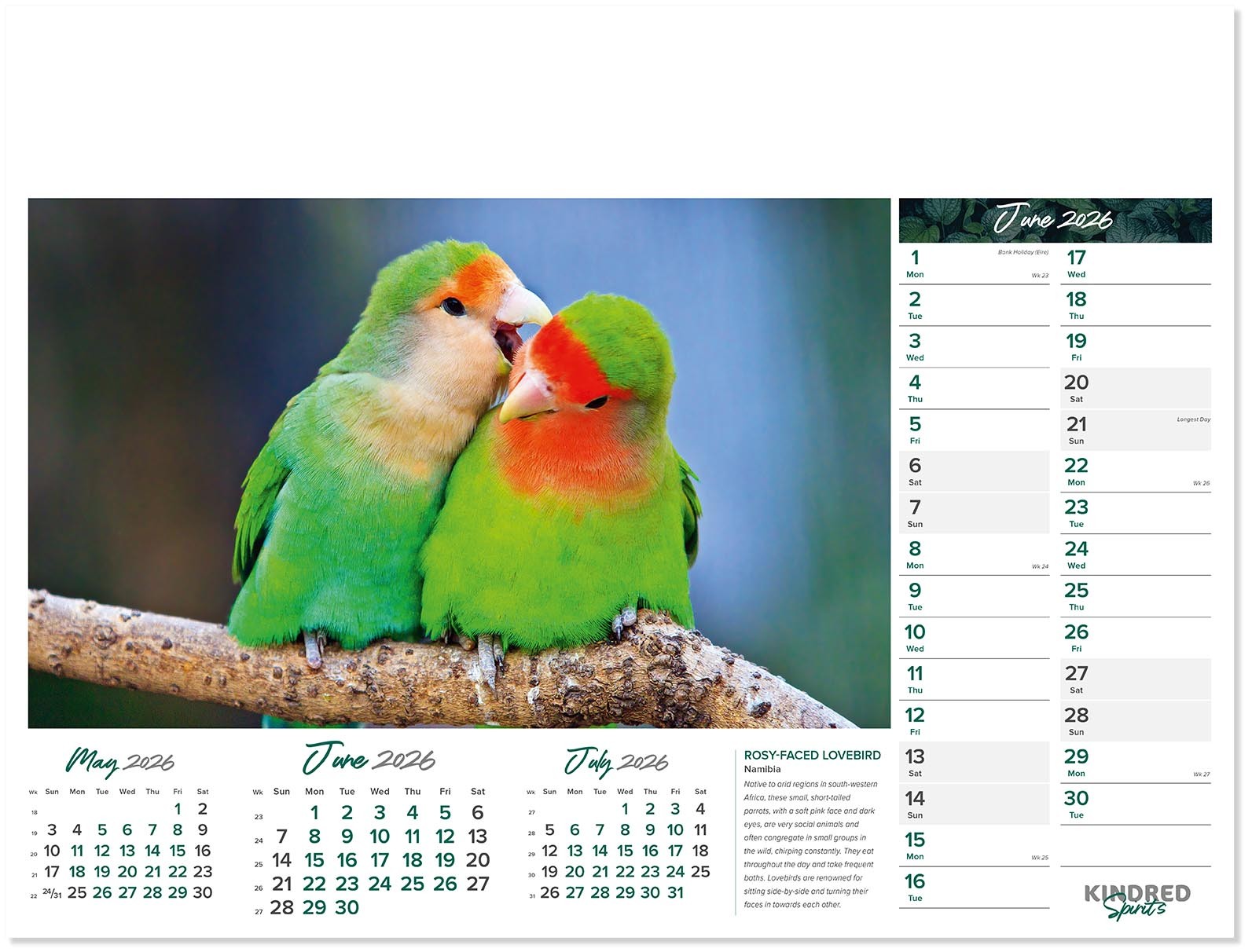 Kindred Spirits Calendar