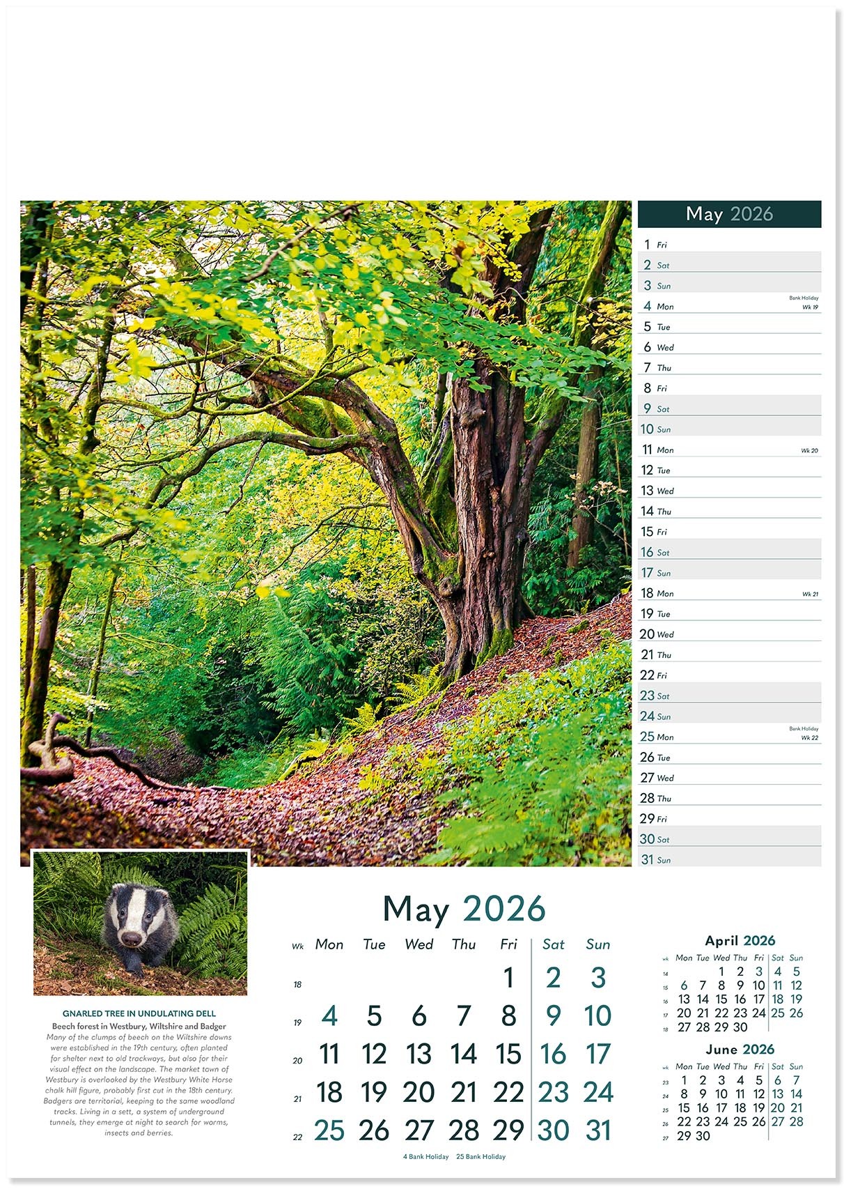 Rural Britain Wall Calendar
